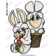 Baby Rabbids Embroidery Design